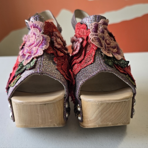 Jeffrey Campbell Snick Platform Wedge Sandal Women's 9 Colorful - Picture 5 of 10